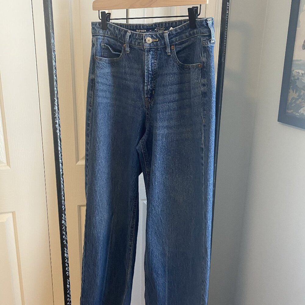 Old Navy, Sky-Hi Wide Leg Jeans, 10